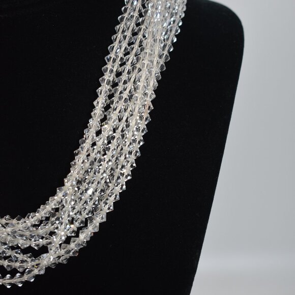 Ciner 8-Strand Crystal Aurora Bead Torsade Necklace - Picture 3 of 5